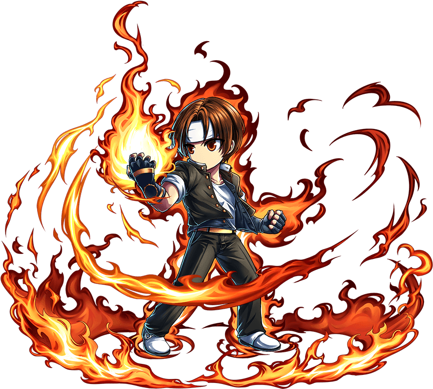 Kyo And Rugal 7-star Available For Free - King Of Fighters Brave Frontier Clipart (894x805), Png Download