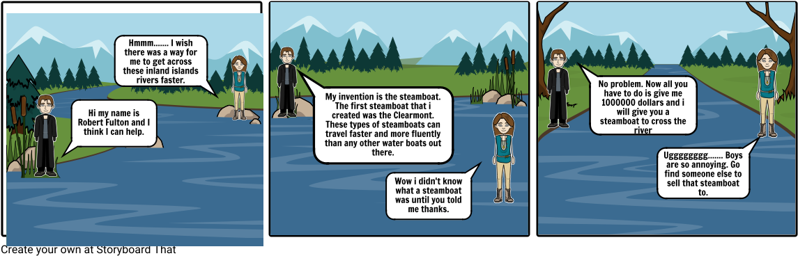 Steamboat Invention - Cartoon Clipart (1164x385), Png Download