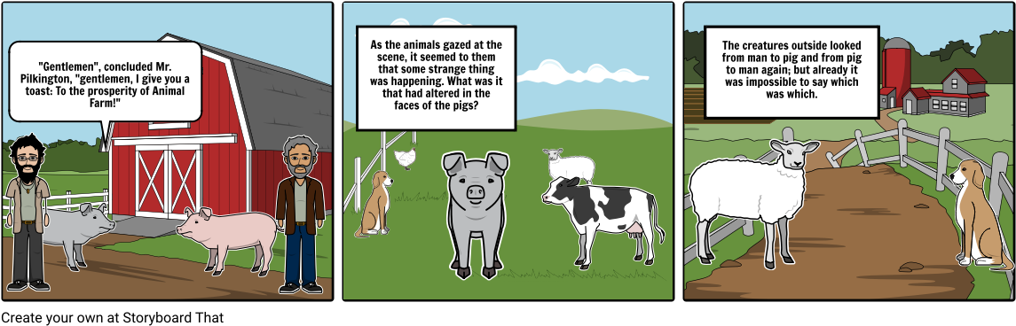 Animal Farm - Cartoon Clipart (1164x385), Png Download