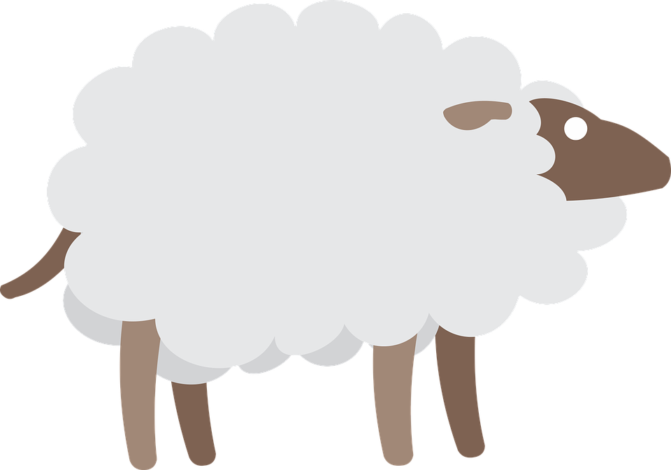 Sheep, Goat, Animal, Farm, Barn, Field, Wool - Sheep Clipart (960x672), Png Download