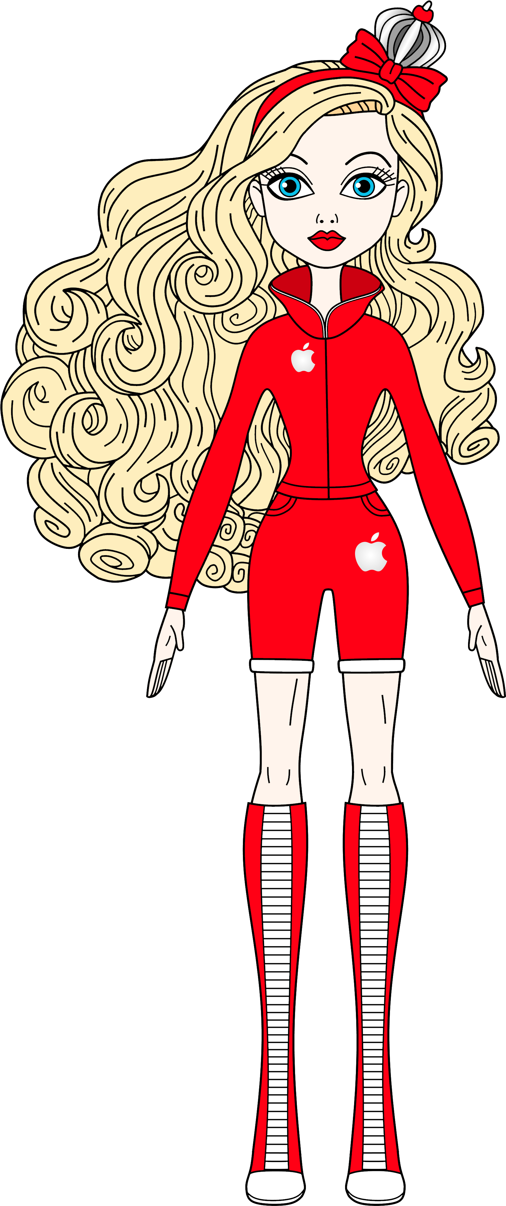 Ever After High Fondo De Pantalla Titled Manzana, Apple - Cartoon Clipart (1700x4002), Png Download