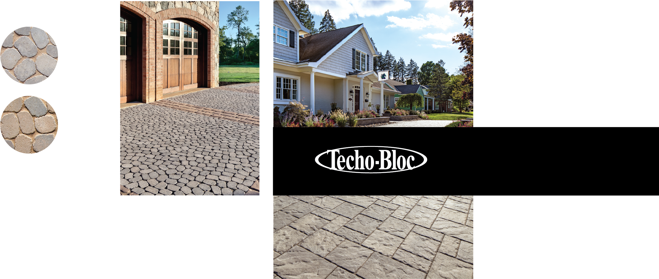 Techo Bloc - Cobblestone Clipart (2272x1221), Png Download