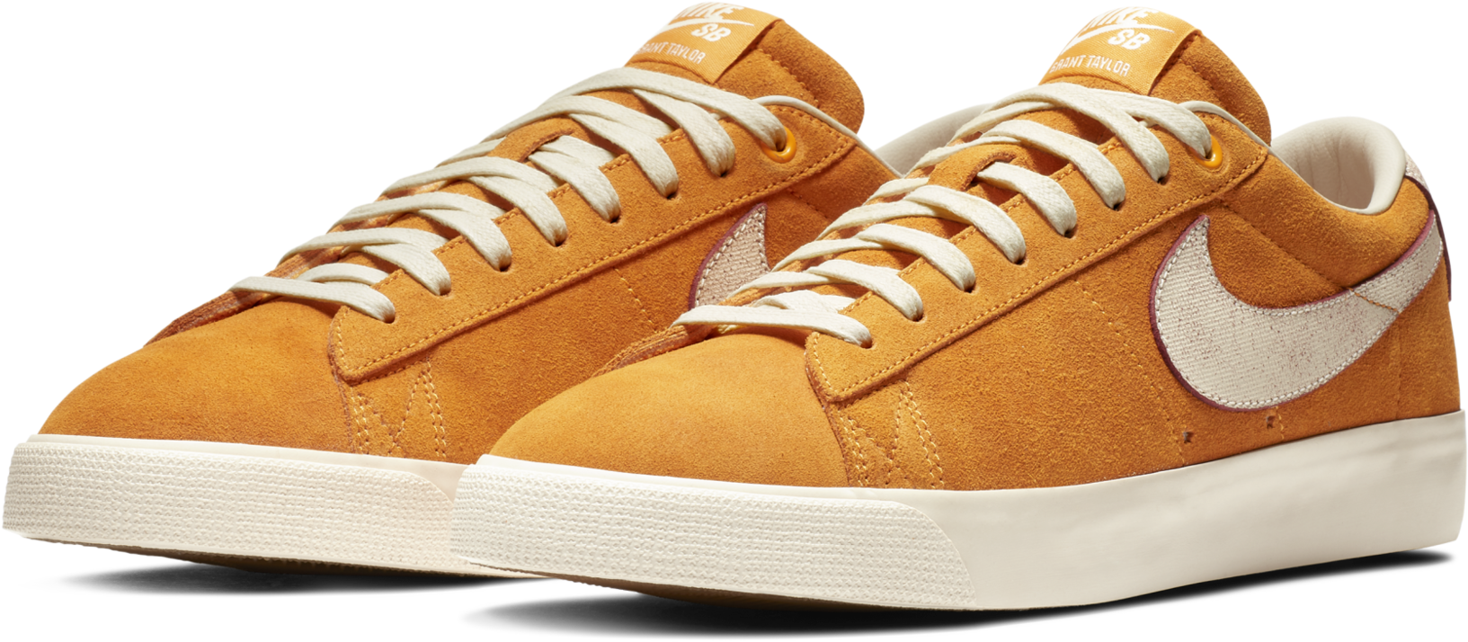 Nike Sb Blazer Low Gt Qs Circuit Orange/natural - Nike Sb Bruised Peach Clipart (1633x714), Png Download