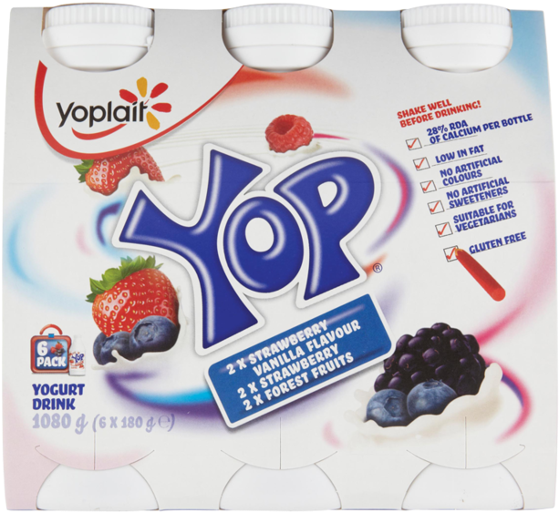 Yoplait Yop Variety Pack 6 X 180g - Yoplait Clipart (800x800), Png Download
