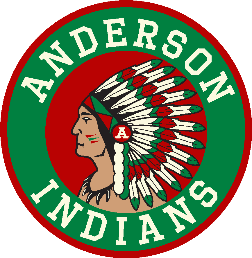 Anderson Indians - Anderson High School Indians Logo Clipart (881x888), Png Download