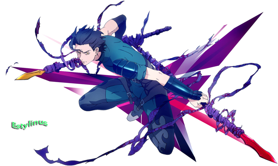 A New Lancer's Rushing In - Lancer Fate Zero Clipart (900x551), Png Download