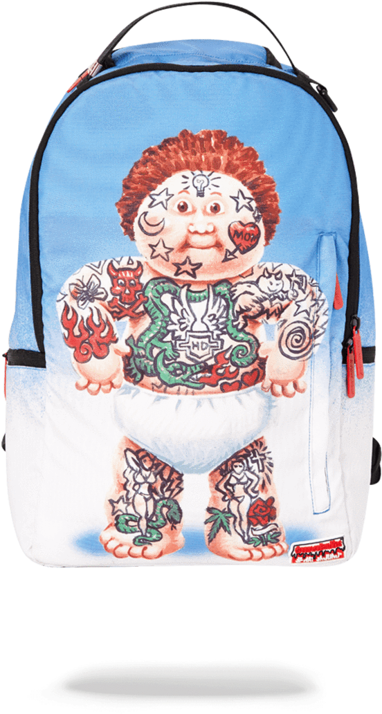 Transparent Backpack American Apparel - Garbage Pail Kids Tattoo Lou Clipart (900x1148), Png Download