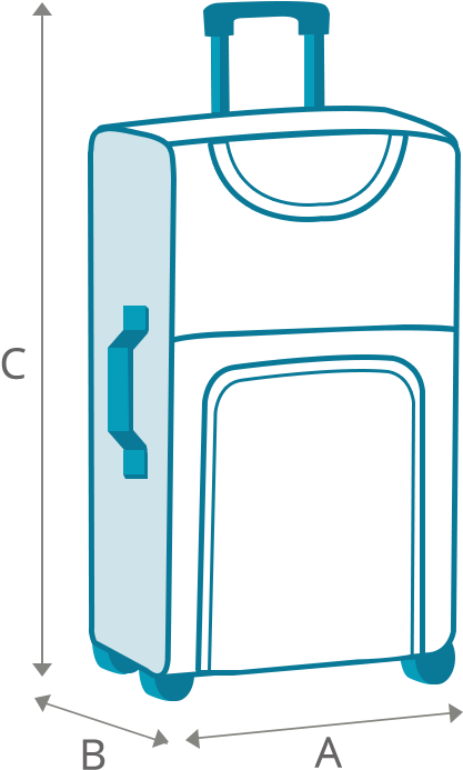 Baggage - Korean Air Check In Baggage Size Limit Clipart (457x754), Png Download