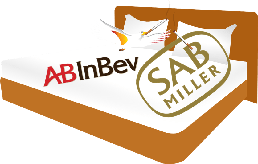 Sabmiller & Anheuser-busch Inbev, The Drunkest Of Bedfellows - Sab Miller Clipart (836x544), Png Download