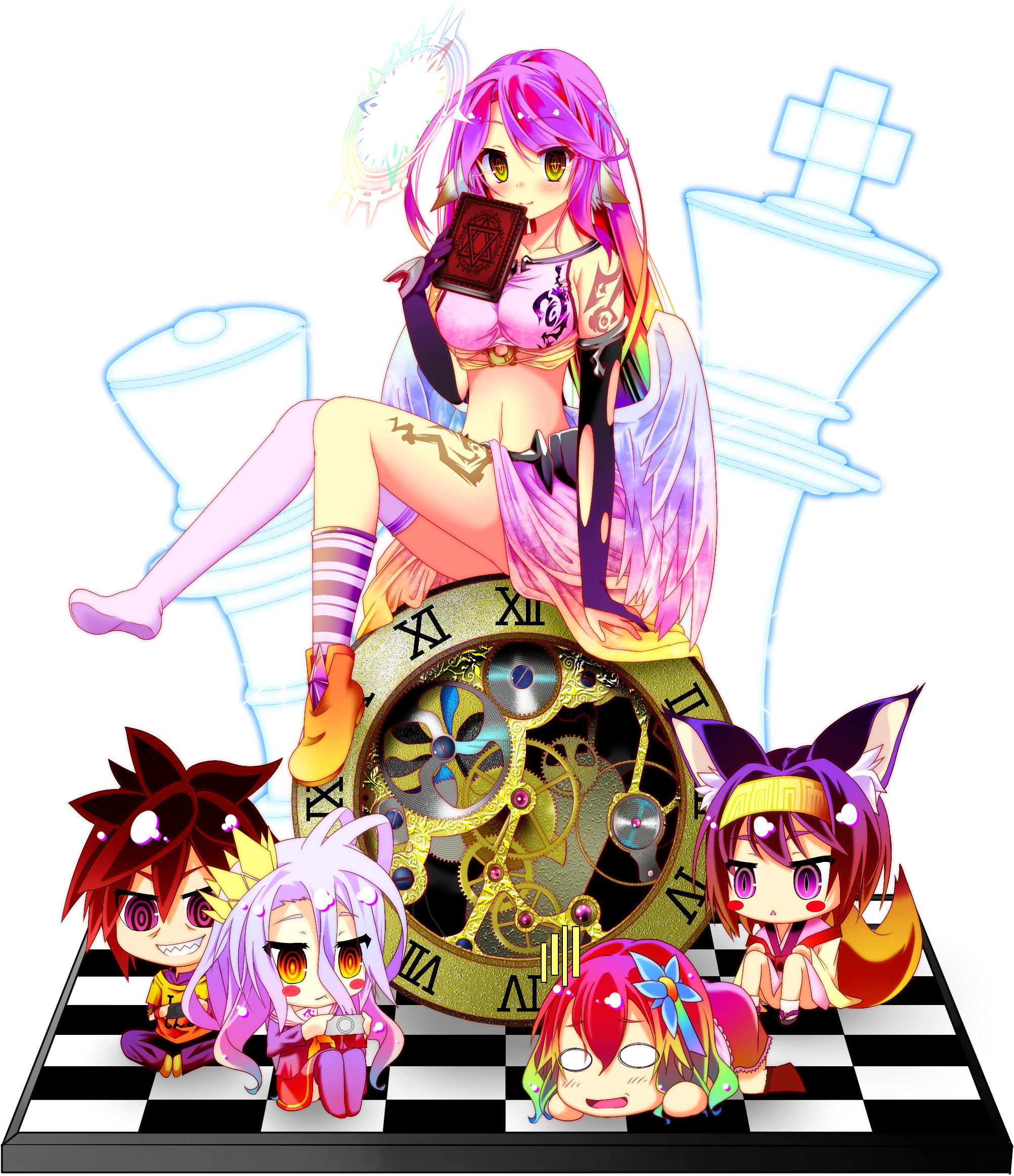 Jibril【no Game No Life】 - Illustration Clipart (2157x2447), Png Download