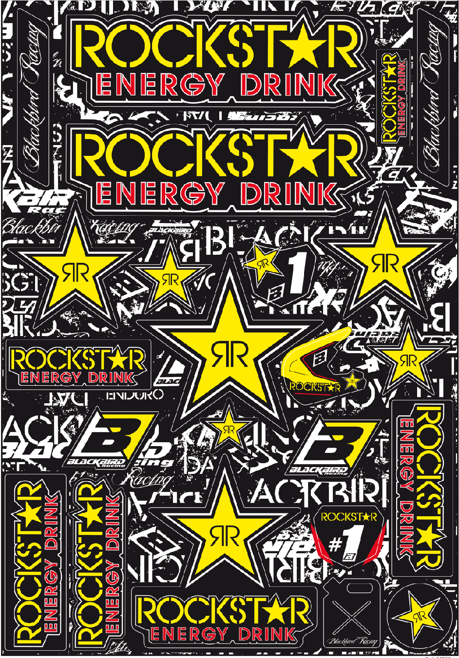 Sticker Sheets Pvc Husqvarna Rockstar Energy - Rockstar Energy Drink Clipart (1800x1800), Png Download