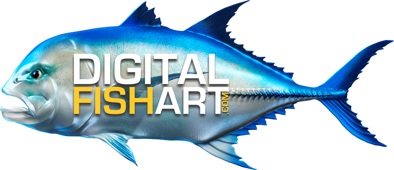 Digital Fish Art Beautiful Fish Decals For Your Boat, - Digital Fish Art Clipart (1278x554), Png Download