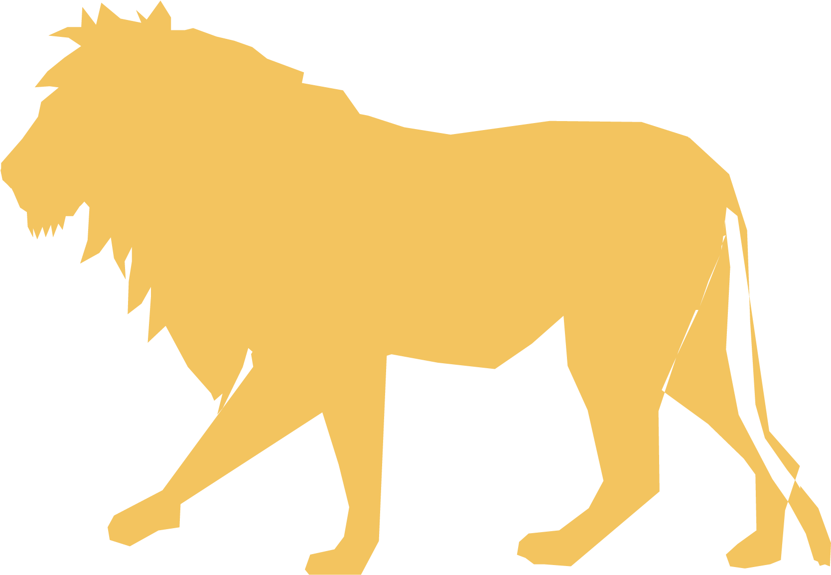 Lion Silhouette Clip Art - Free Vector Lion Silhouette - Png Download (1875x1875), Png Download