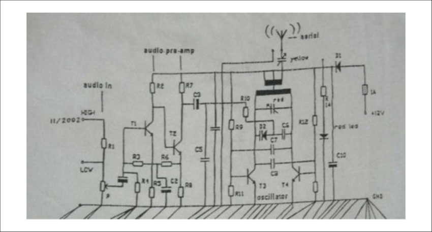 Transmitter Schematic On A Pandora Radio Project T-shirt, - Floor Plan Clipart (850x457), Png Download