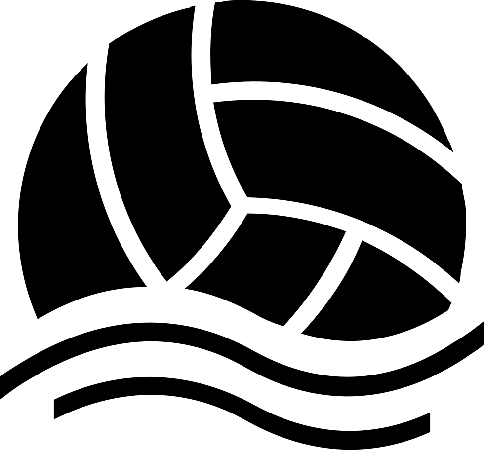 Water Volleyball Sportive Symbol Of Floating Ball Comments - Volleyball Vector Svg Clipart (980x912), Png Download