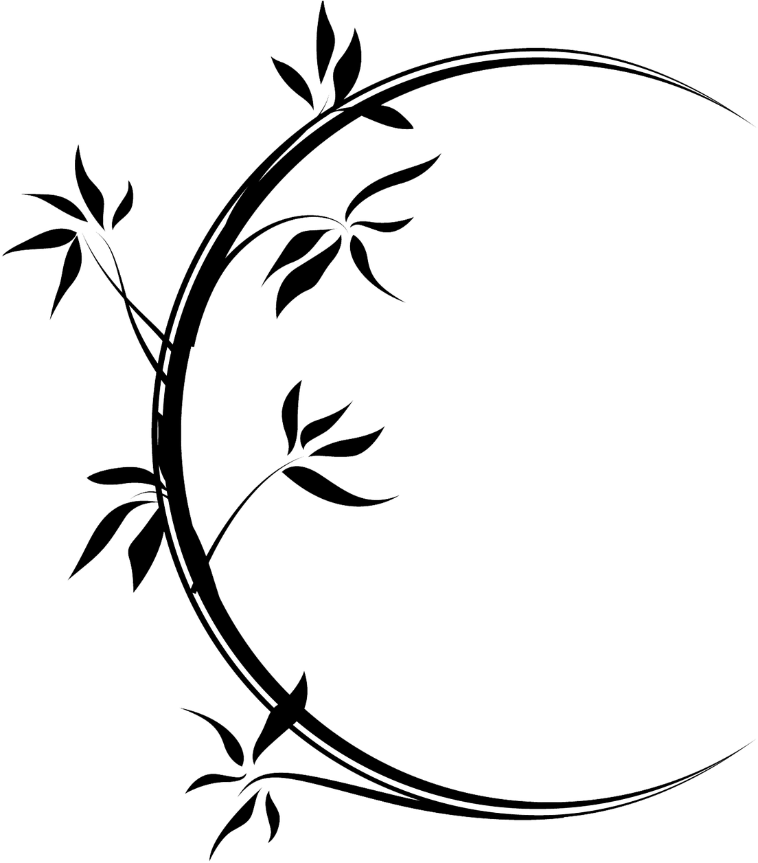 Circle Flowers Leaves - Clip Art - Png Download (1280x1280), Png Download