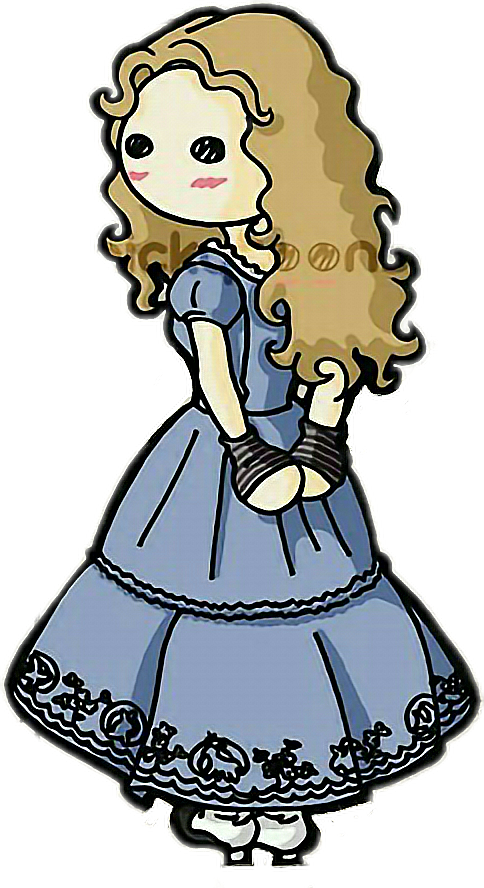 #aliceinwonderland #alice In Wonderland #alice #cute - Nickytoons Clipart (484x888), Png Download