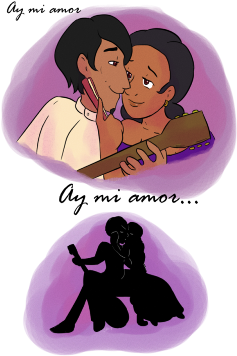 Disney Great Mama Coco Png - Héctor X Imelda Kiss Clipart (500x723), Png Download