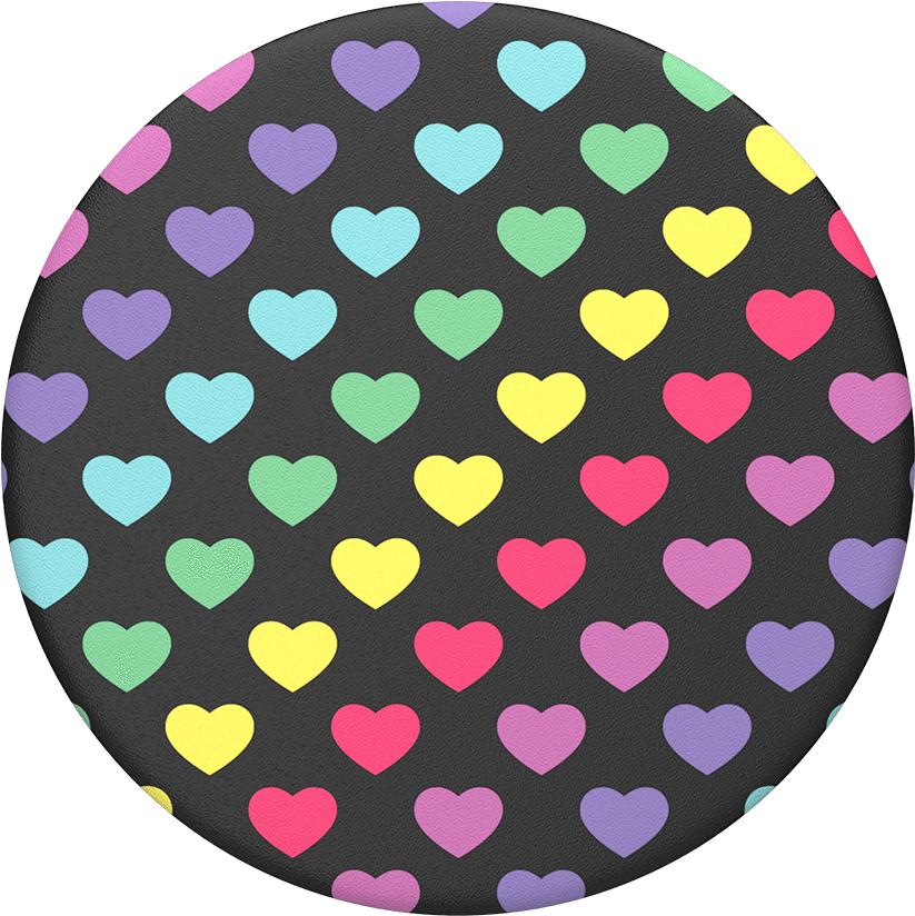 Rainbow Hearts, Popsockets - Popsockets Hearts Clipart (1000x1000), Png Download