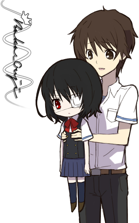 Kouichi X Misaki Images Kouichi & Mei Hd Wallpaper - Another Misaki X Sakakibara Clipart (720x763), Png Download