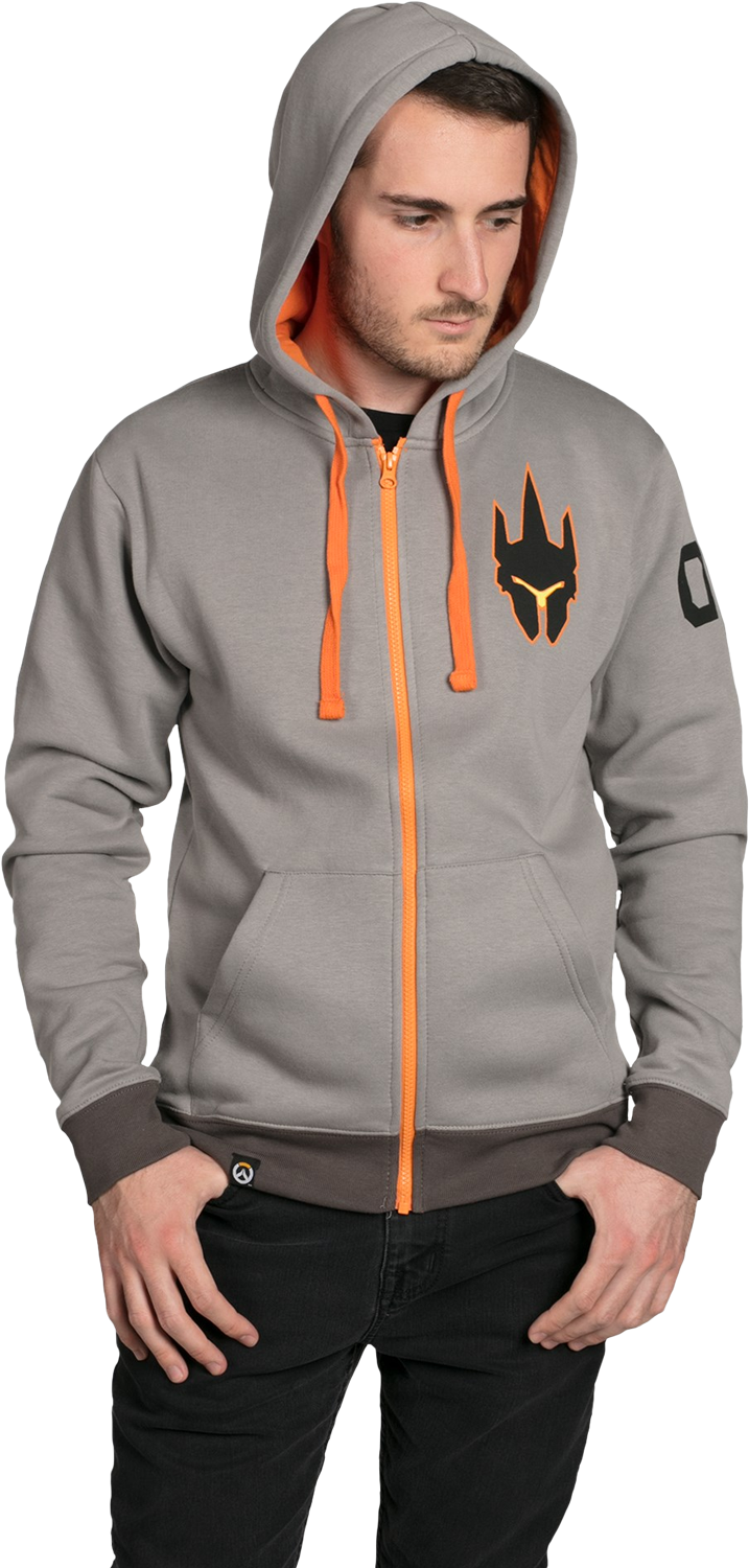 Overwatch Ultimate Junkrat Hoodie Clipart (717x1500), Png Download
