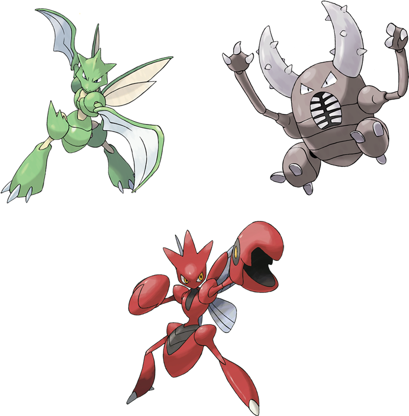 371 Kb Png - Scyther Pokemon Clipart (839x853), Png Download