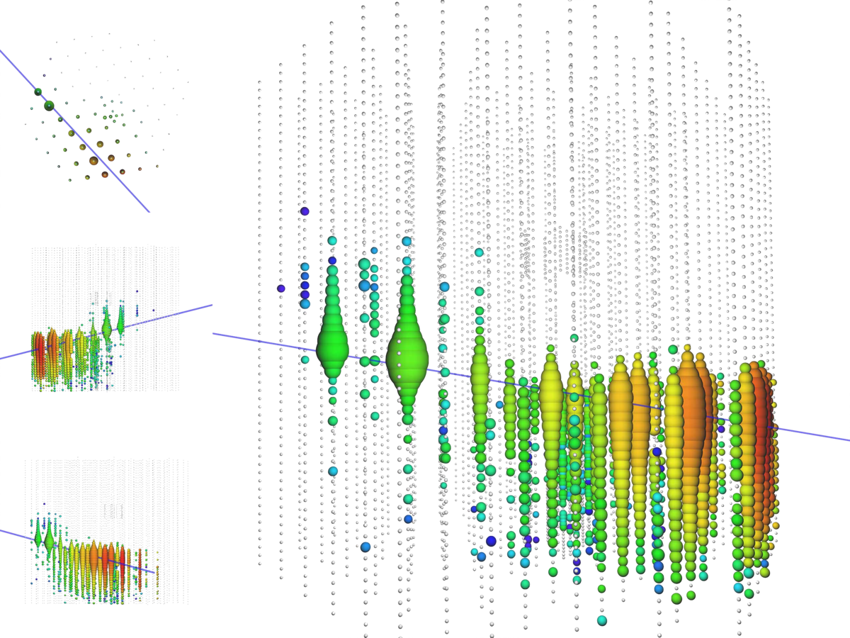 Event View Of The Pev Track-like Event Recorded By - Icecube Kloppo Clipart (1200x900), Png Download