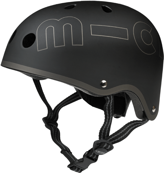 Micro Helmet Black - Kids Helmet Scooter Clipart (800x1000), Png Download