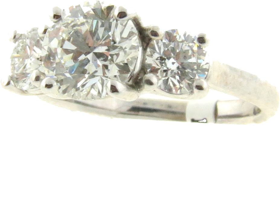 Three-stone Diamond Ring - Pre-engagement Ring Clipart (1994x1450), Png Download