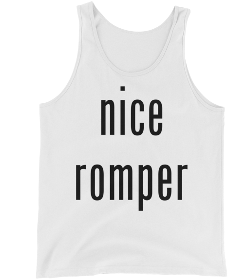 Nice Romper Men's Tank Top-dark Print - Active Tank Clipart (600x600), Png Download