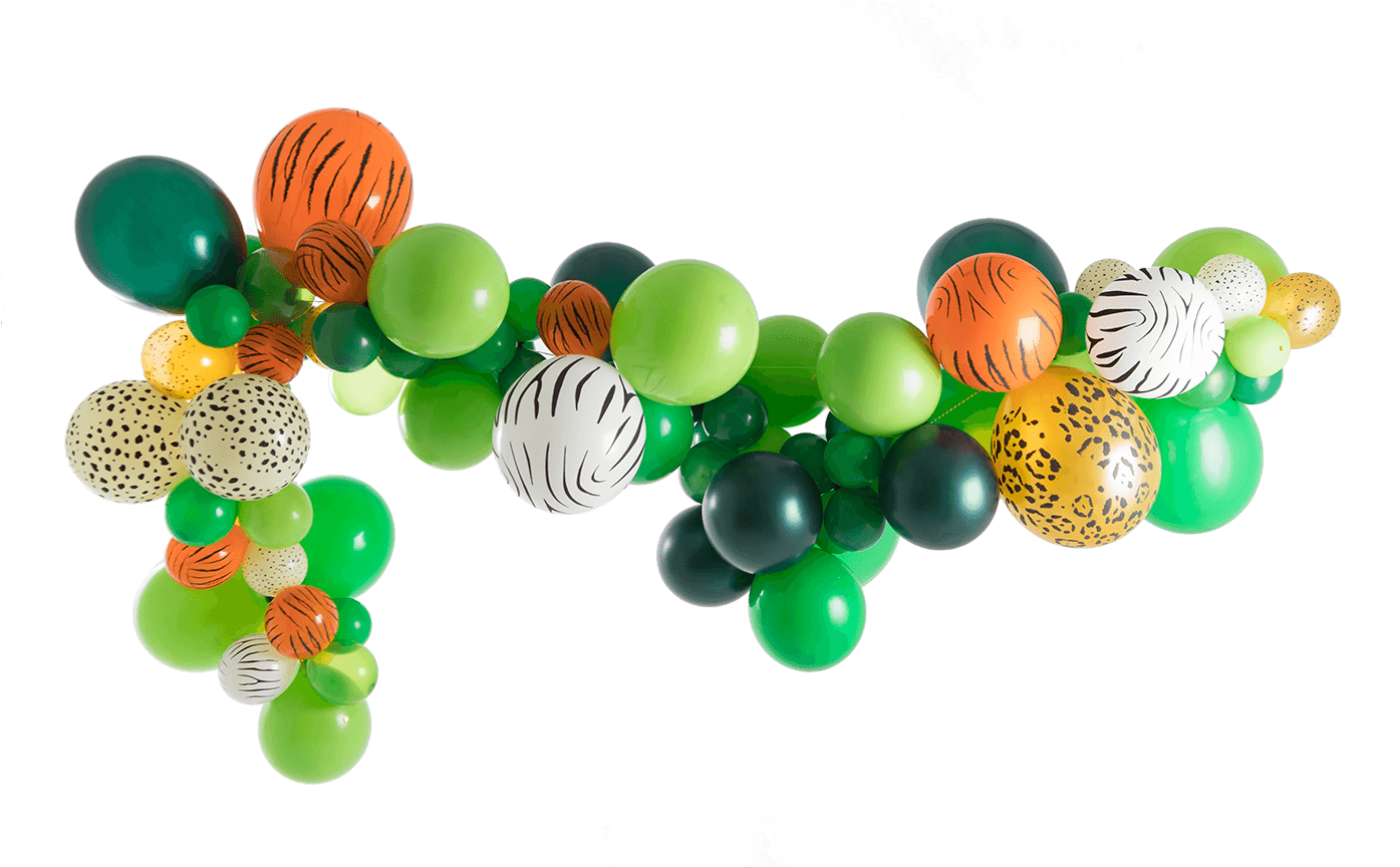 Jungle Balloon Garland Kit - Jungle Balloon Garland Clipart (1395x864), Png Download