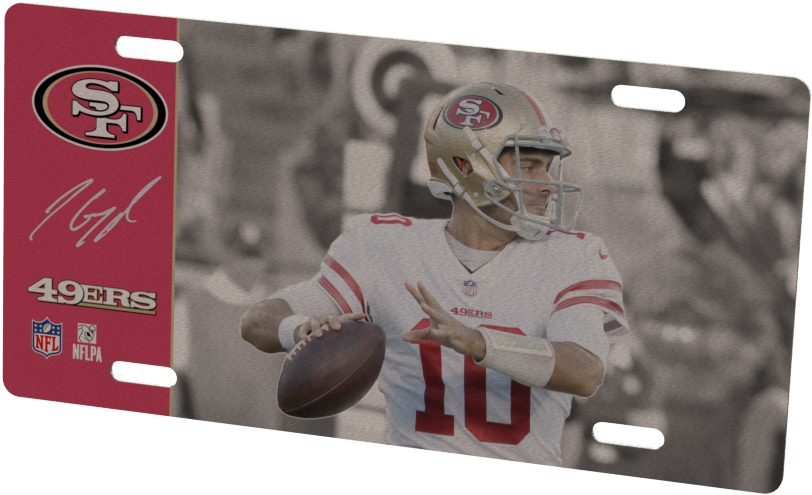 San Francisco 49ers Jimmy Garoppolo Metal Photo - San Francisco 49ers Clipart (1024x768), Png Download