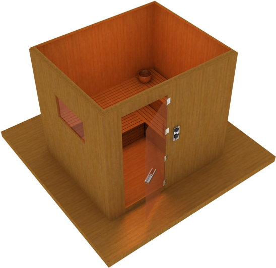 Sauna Top Down - Plywood Clipart (603x535), Png Download
