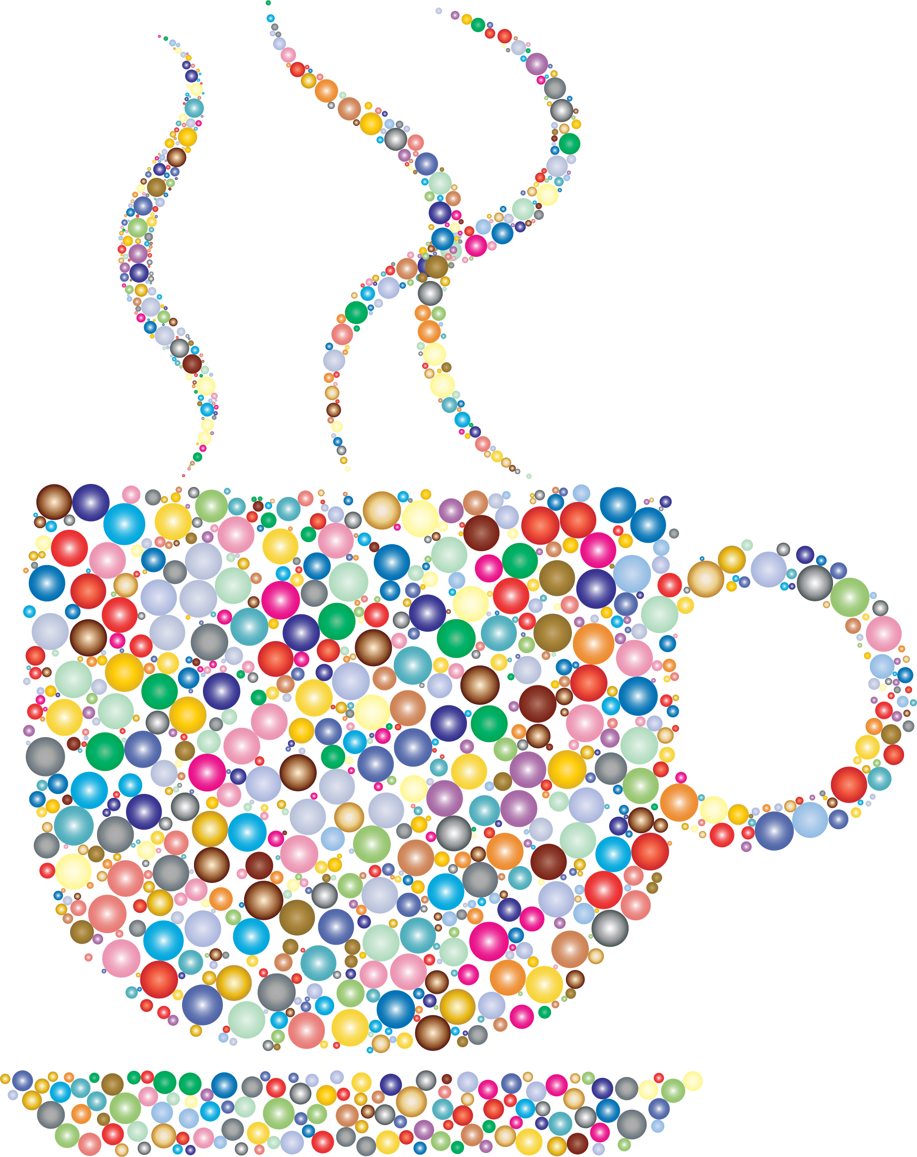 This Free Icons Png Design Of Colorful Coffee Circles - Colorful Coffee Cups Clipart Transparent Png (1844x2326), Png Download