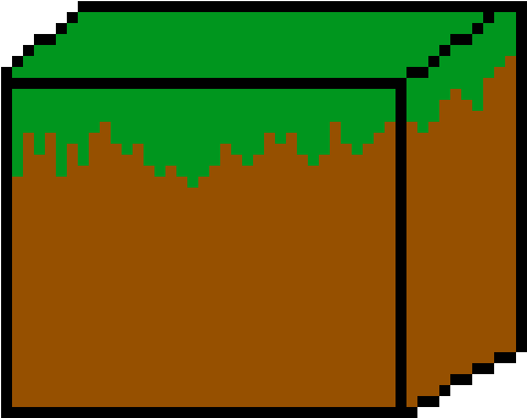 Minecraft Grass - Pixel Art Clipart (750x500), Png Download