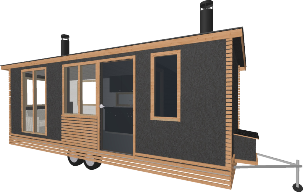 Cabin Trailer With A Sauna - Saunavaunu Salvos Clipart (1024x648), Png Download