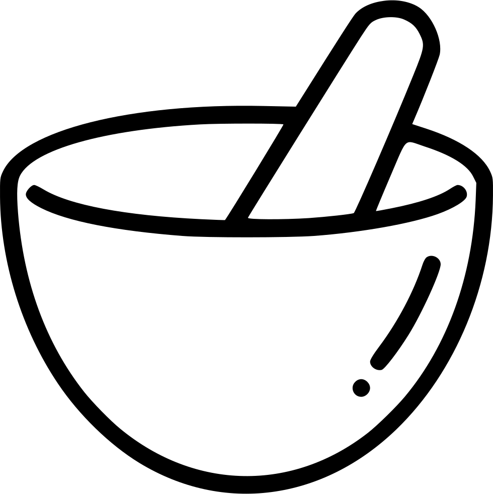 Png File Svg - Mortar And Pestle Drawing Clipart (980x982), Png Download