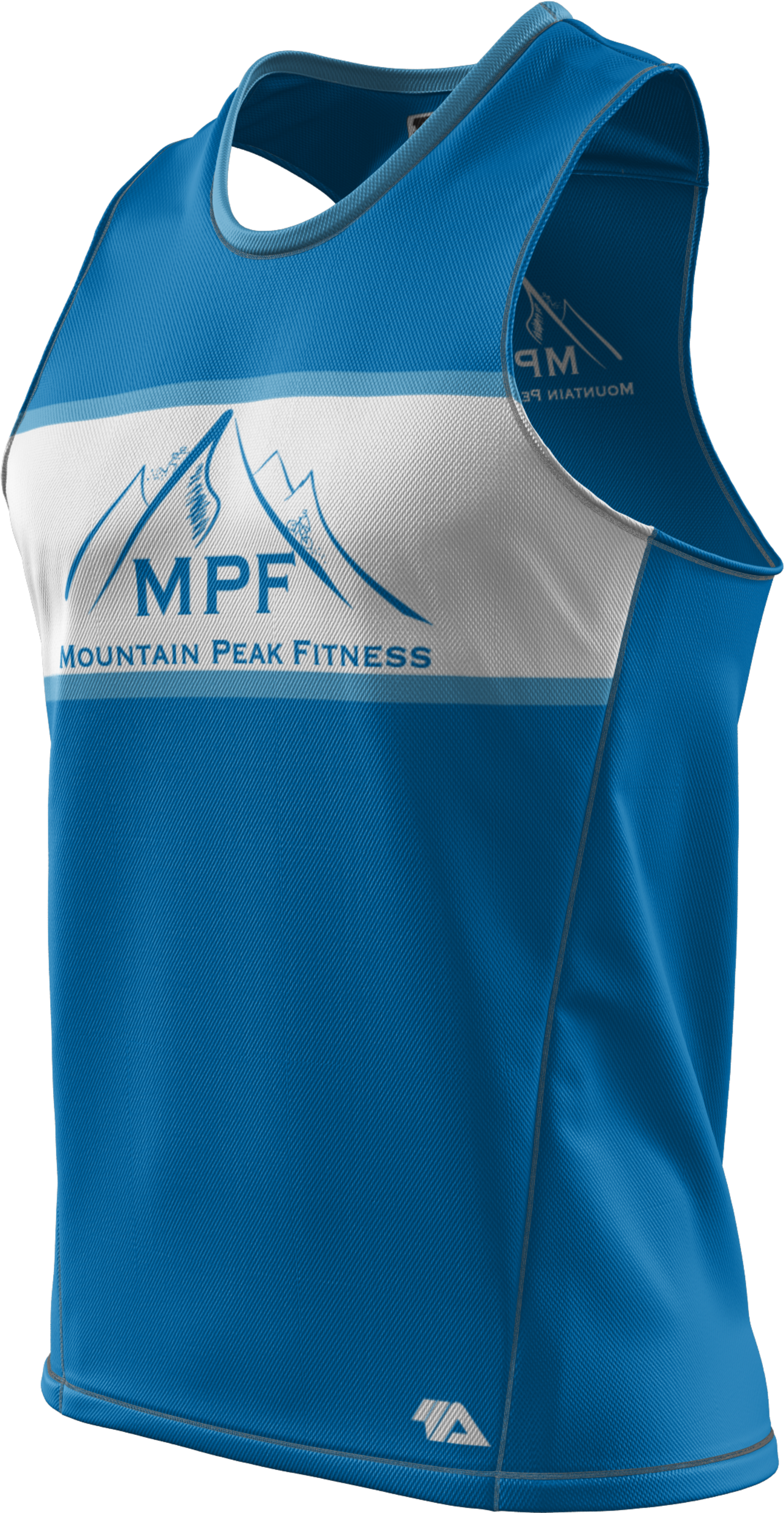 Mountain Peak Fitness Ringer Mens Grind Singlet - Active Tank Clipart (1296x2501), Png Download