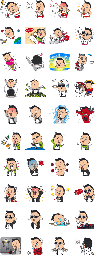 Psy 3rd Special Edition - Zalo Stickers Clipart (420x1121), Png Download