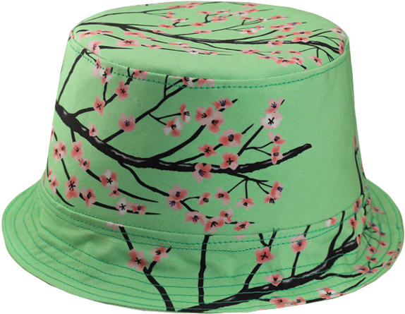 Full Bloom Bucket - Vaporwave Bucket Hat Png Clipart (600x592), Png Download