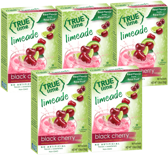 True Lime Black Cherry Limeade 5-pack Hydration Kit - Citrus Clipart (682x1024), Png Download