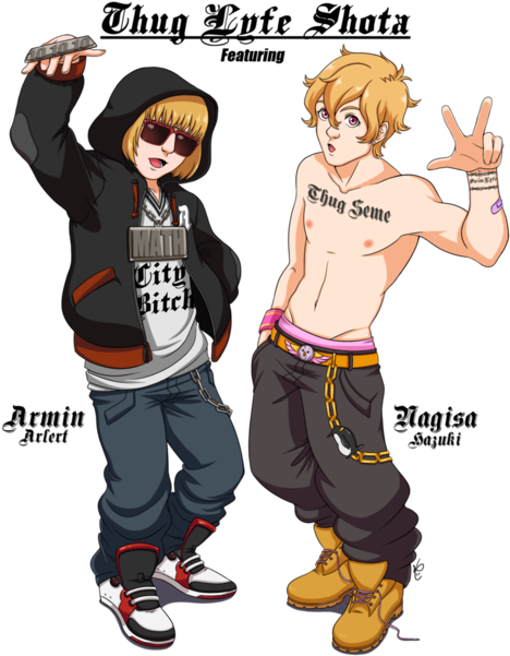 Thug Nagisa Clipart (500x623), Png Download