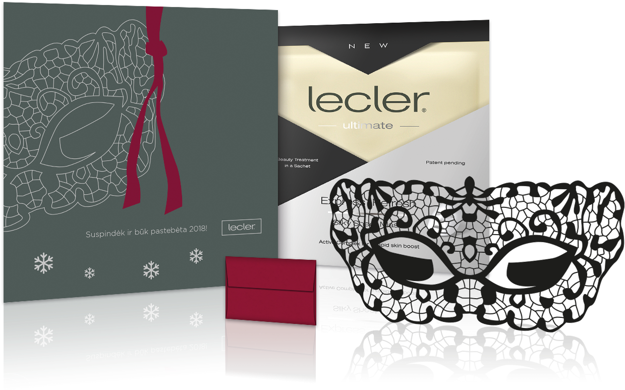 Lecler Face Mask Christmas Present Domino And Sheet - Box Clipart (1700x874), Png Download