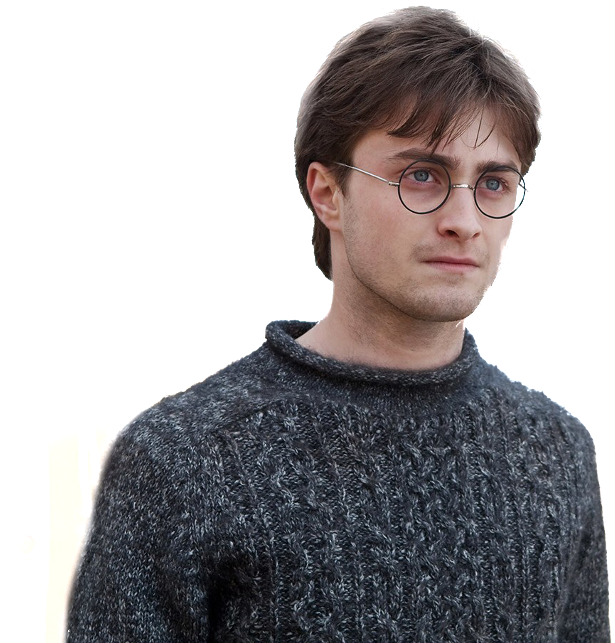 Daniel Radcliffe In Grey Sweater Looking Away - Harry Potter And The Deathly Hallows Part 1 Harry Clipart (1024x683), Png Download