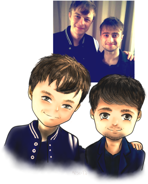 I Do Like This One - Dane Dehaan Daniel Radcliffe Friend Clipart (500x618), Png Download