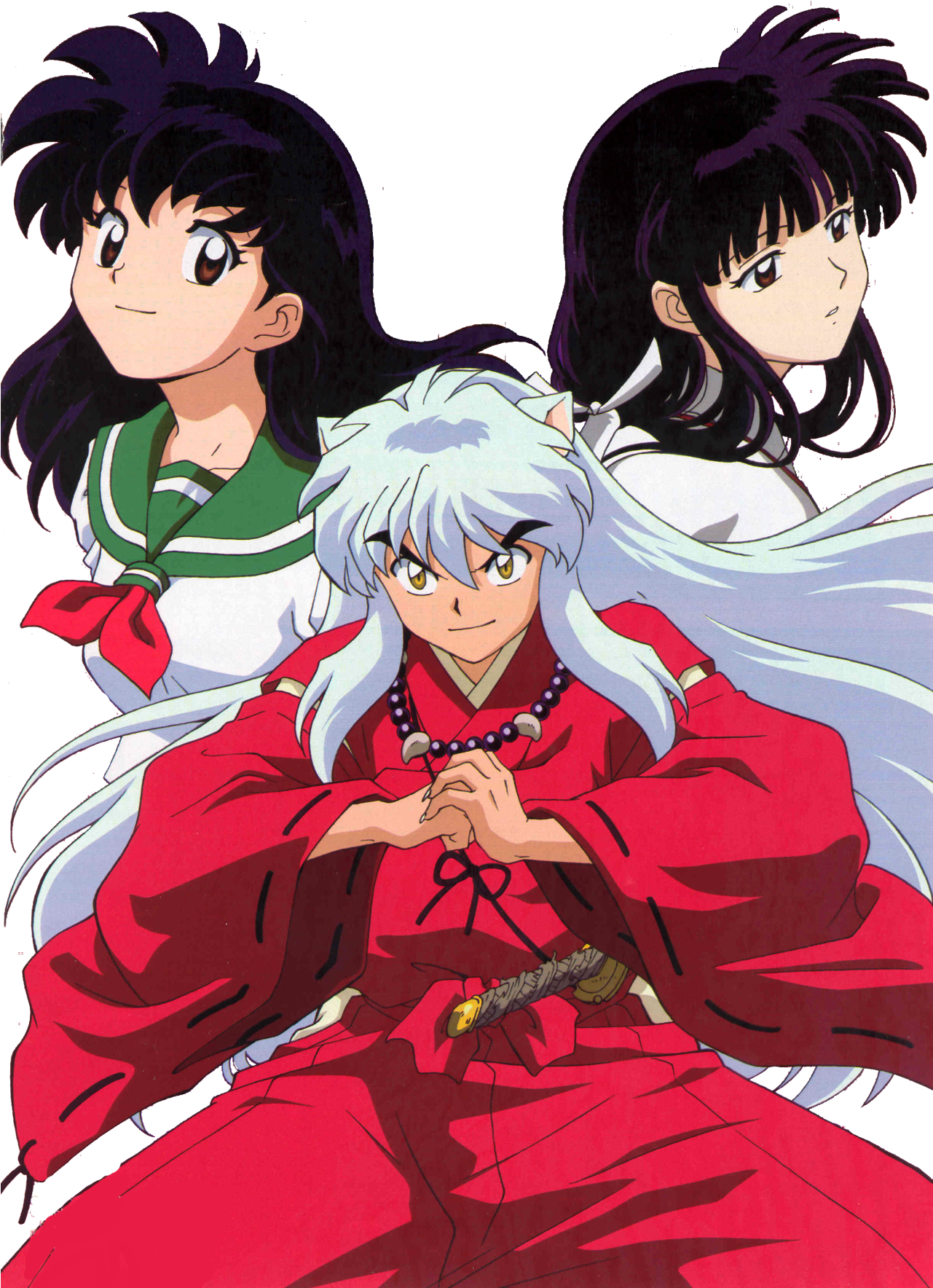 My Edit Transparent Anime Png Transparent Inuyasha - Inuyasha Y Aome Y Kikyo Clipart (1280x1827), Png Download