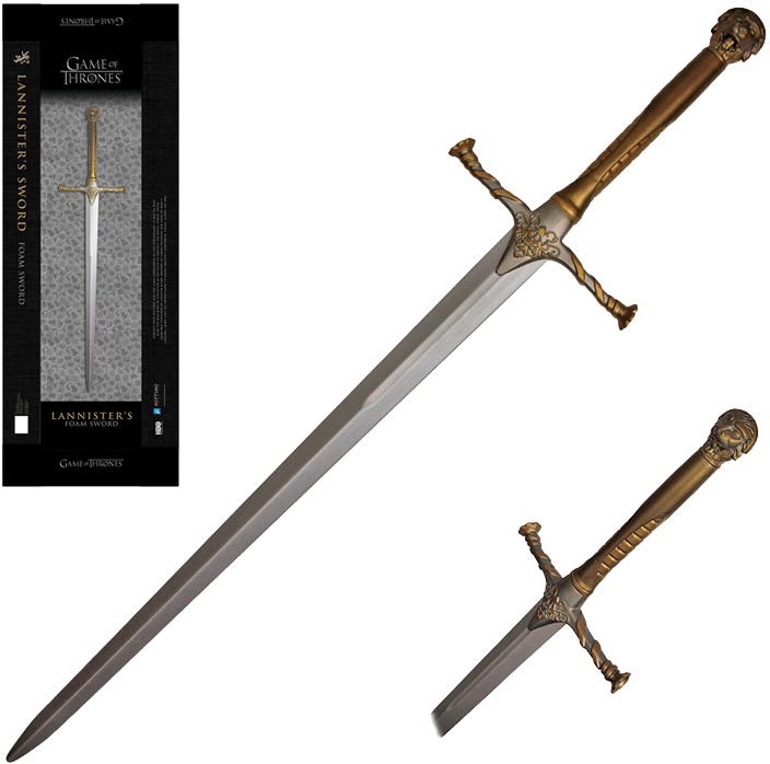 Officially Licensed Got Jamie Lannister Foam Sword, - Games Of Thrones Swords Clipart (704x698), Png Download