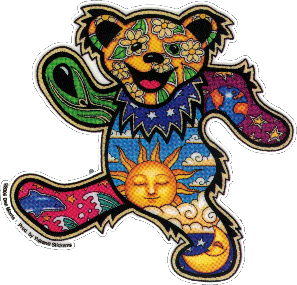 Grateful Dead Bear Clipart (1043x1000), Png Download