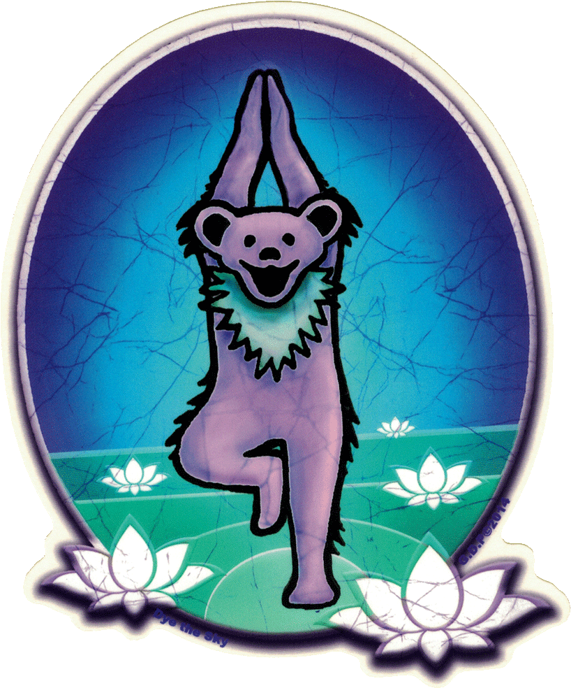 Grateful Dead Yoga Bear - Grateful Dead Yoga Clipart (854x1000), Png Download