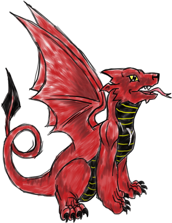The Welsh Dragon - Welsh Characters Clipart (787x787), Png Download